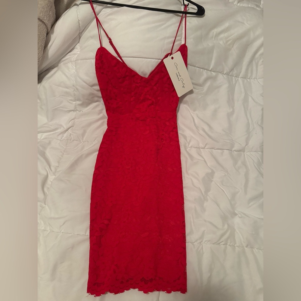 Red mini dress from one and only collective. Brand new
